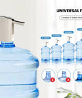 Water Dispenser For 5 Gallon Bottle With Digital Display And Dual Pumps USB Rechargeable Electric Water Pump shown on bottle