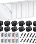 DIY Acrylic Night Light Kit With 48 Clear Sheets, 12 3D LED Lamp Bases, Remote Control And USB Cable, Rectangular Display
