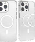 Slick Clear Magnetic Base for PopSocket Grips and iPhone MagSafe Cases shown installed on clear iPhone case.