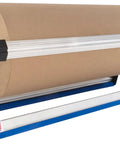 Heavy Duty Benchtop Kraft Paper Dispenser with kraft paper roll, made in USA, fits 12 to 60 inch rolls for easy packing.