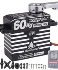 Waterproof 60Kg High Torque RC Servo With Metal Gears HV 8.4V Digital Coreless Motor for Crawlers Trucks Buggies