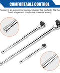Workhorse Breaker Bar Kit With Rotatable 180 Degree Head showing three chrome breaker bars with ergonomic design