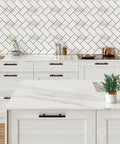 Modern kitchen with 30 Pack Matte Black Stainless Steel Cabinet Handles for cabinets and drawers, 3 inch hole center, smooth finish