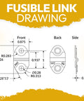 Fusible Link Drawing for Dead Simple Install Universal 165 Degree Fusible Link Kit For Trash And Laundry Chute Fire Dampers.