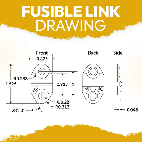 Fusible Link Drawing for Dead Simple Install Universal 165 Degree Fusible Link Kit For Trash And Laundry Chute Fire Dampers.