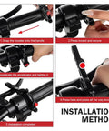 Universal Motorcycle Throttle Lock Cruise Speed Handlebar Accelerator With One Click Release No Sweat Install Twist Grip Control For Road Riders Seeking Smooth Cruisin Build installation method steps on black motorcycle handlebar.
