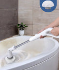 Cordless Spin Scrubber With LED Display And Detachable D Shape Handle cleaning bathtub with long extension