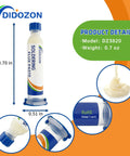 No Mess Solder Flux Paste And Wick Kit For Electronics Soldering 2x10cc Desoldering, tube dimensions and details displayed
