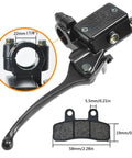 Front Hydraulic Disc Brake Kit With Master Cylinder And Caliper Assembly Rotor And Pads For 50cc 70cc 90cc 110cc And 125cc Dirt Bikes And ATVs Heavy Duty Upgrade For Tao Tao Db10 Db14 SSR125 SSR110 Apollo And Other Chinese Pit Bikes close-up