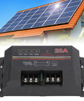 20 Amp 12 Volt Solar Discharge Controller With High Speed CPU Microprocessor And Multiple Protections For Solar Power Systems Street Lights And Ships Data Transmission Ready For Installation, black wired terminal