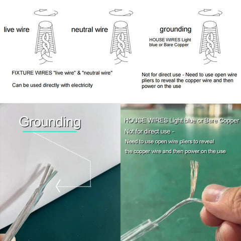 Wiring instructions for Indoor Modern Two Light Crystal Wall Sconce, Chrome Wall Mount Lamp with Hanging Crystal Balls.