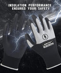 Pro Grade Insulated Electrician Gloves For 400V Work High Voltage Protection Flame Retardant Rubber Palm Non Slip Grip