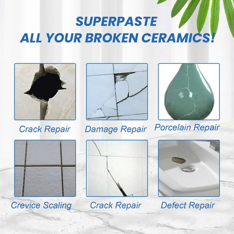 Fast Drying Ceramic Tile Repair Paste For Cracks And Chips, Easy Apply Crack Filler That Sticks Crazy Strong And Spreads Smooth, Perfect For Floor Tiles, Wall Tiles, Porcelain And Ceramic Surfaces