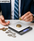 Digital Jewelry Scale 500 Gram By 0.01 Gram Precision For Jewelry, Gemstones And Coins With Backlit LCD Display, Tare Function in use