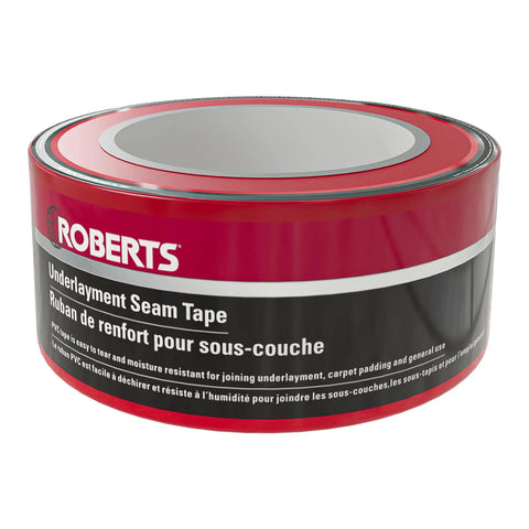Underlayment Seam Tape 100 Feet Red For Floating Floors PVC Based Moisture Resistant Easy Tear Seams Bonding For Carpet Padding