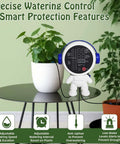 Solar Powered Drip Irrigation System for Indoor and Outdoor Gardens auto watering control with plant setup on table