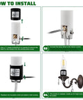 Installation guide for Heavy Duty Ceramic E12 Bulb Sockets Kickin Durability Straight Forward Wiring with wiring and setup steps.