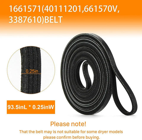 Easy No Fuss Dryer Repair Kit 4392067 With W10837240 Idler Pulley WPW10314173 Drum Roller 661570V Belt And 279640 Idler Pulley showcasing dryer belt