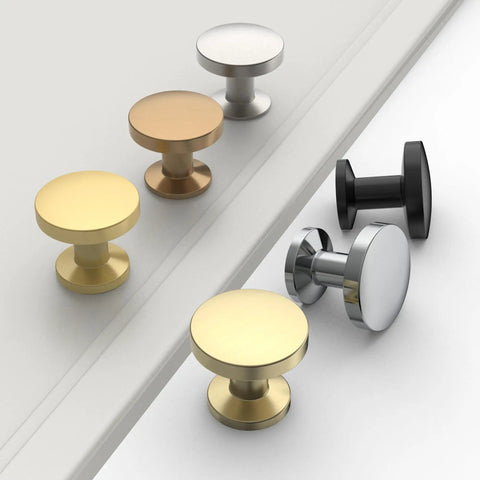 2 Pack Slick Oil Rubbed Bronze Cabinet Knobs For Kitchen Cabinets And Bathroom Vanities Top Notch Solid Metal Handles, various finishes on display.