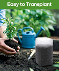Eco Friendly Biodegradable Plant Grow Bags 5.5x6.3 Inches 200 Pack Non Woven Seed Starter Pots in garden setting