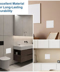 White Hinged Removable Drywall Access Panels Smooth Action Straightforward Install No Hassle Wall Cover For Plumbing Electrical Wiring Heavy Duty Abs Plastic 3 Pack 5 By 5 Inches in various home settings.