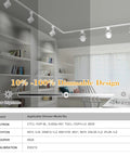 Dope 9W 4000K LED Track Light Heads Dimmable 3 Wire H Type Fixture living room installation with dimmable feature chart