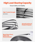 Beefy Heavy Duty Steel Banding Strapping Kit With 600 Ft Binding Straps And 300 Metal Seals strength specs and durability shown