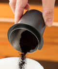 Pro Grade Rustproof Coffee Grounds Dispenser for Home and Commercial Use keeps mess down with accurate dosing in action