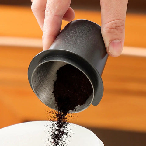 Pro Grade Rustproof Coffee Grounds Dispenser for Home and Commercial Use keeps mess down with accurate dosing in action