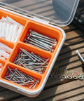 105 Piece Screw In Nuts Threaded Insert Kit For Wooden Furniture Carbon Steel Heavy Duty Easy To Install And Will Not Slip In Humid Indoor Environments T Nut Hardware For Durable Grips Tight Furniture Installations box with screws and nuts