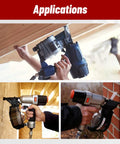 People using nail guns with 3600 Count Siding Nails One And A Quarter Inch Ring Shank 0.092 Inch Diameter, exterior woodwork application.