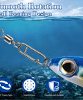 55 Piece High Strength Fishing Swivels Set With Barrel Swivels And Speed Clips Five Sizes From 28 Lb To 47 Lb For All Rigs Rugged Snap Swivels In A Handy Storage Case For Freshwater And Saltwater Angling. Ball bearing swivel on lure, freshwater and saltwater use