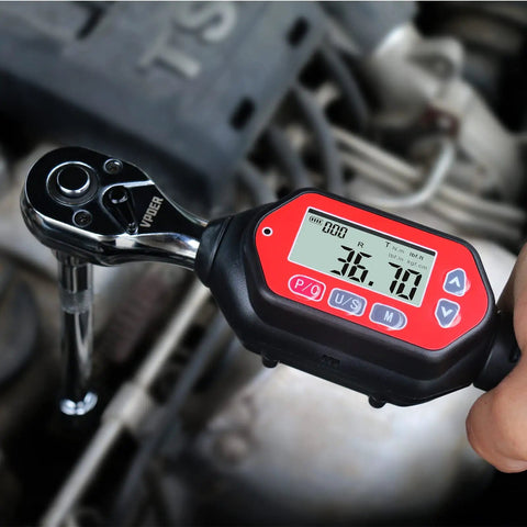 Digital Torque Wrench With 5 To 35mm Open End Head, Adapter Kit Included, Pro Grade Torque Tool For Cars And Bikes, Digital Readout
