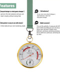 Sauna Thermometer And Hygrometer Fahrenheit With Lanyard Mount For Easy Readouts Portable Temperature And Humidity Monitor For Steam Sauna Tents Infrared Indoor Outdoor Home Spa Accessories, round dial
