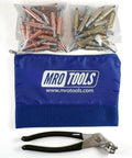 25 One Eighth And 25 Three Sixteenth Cleco Fasteners Kit With Pliers And Mesh Carry Bag For Auto Body Repair Made In USA Copper Brass Finish