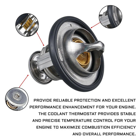 Heavy Duty Coolant Engine Thermostat With Gasket, stainless steel construction, designed for precise temperature control in Honda vehicles.