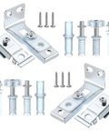 Two Pack Bifold Door Hardware Kit For Closets And Folding Doors Includes Top And Bottom Pivots 7/8 Inch Guide Wheels 3/8 Inch Pivots