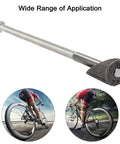 Beefed-Up Steel Stem Adapter Kit For 22.2mm Handlebars, 170mm Length, M8 Thread, Chrome Finish shown with cyclists using bikes