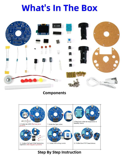 Humidifier Soldering Practice Kit For Beginners And Electronics Enthusiasts A Complete Soldering Project PCB components and tools