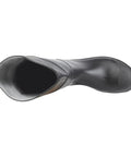 Top view of Mens Heavy Duty 14 Inch Steel Toe Work Boots Black Size 10 Seamless Waterproof Pvc construction.