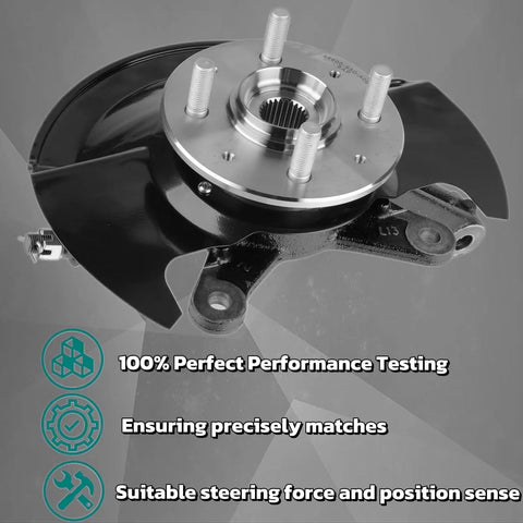 Front Steering Knuckle And Wheel Bearing Hub Assembly For 2001 2002 Civic With 1.7L Engine Left Driver Side Replacement Direct Fit