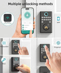 Secure Your Spot Fast With This Smooth Operator Smart Wifi Deadbolt offering multiple unlocking methods with fingerprint and app control.