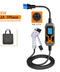 Rock Solid Heavy Duty Portable Type 1 J1772 EV Charger With Five Meter Cord 7 Kilowatt 32 Amp Level 2 EVSE Power System