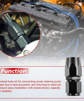 Close-up of Easy Install Universal Power Steering Pump Hose Kit Return To Reservoir Hose Kit Compatible With GM LS Swap LS1 LS3