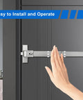Beefed Up Panic Bar For Exit Doors Stainless Steel Push Bar With Lock Alarm And Fireproof Protection installed on door