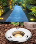 Low Voltage LED Landscape Well Lights 12V To 24V In Ground IP67 Waterproof 3000K Soft Warm White 100 Lumen for up lighting garden
