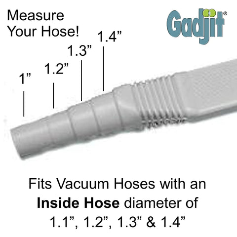 Long Reach Vacuum Extension Attachment With 36 Inch Reach And Flat Hose Design For Deep Cleaning Dust Bunnies, Pet Hair, And Hard-To-Reach Spots Under Furniture And Fridge, Gray Finish fits vacuum hoses 1.1 to 1.4 inch