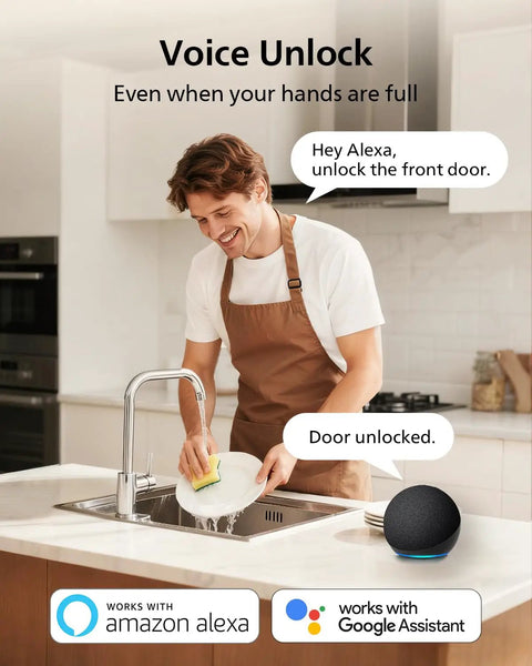 Heavy Duty WiFi Smart Door Lock Featuring Fingerprint Sensor Entry And Keyless Access Straight Up Solid Home Security With Seamless Mobile App Monitoring Real Time Open Close Alerts And Total Hub Free Setup