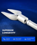 Orion Motor Tech pickle fork tool, metal ball joint separator fork with threaded shaft — close-up view