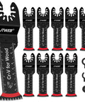 Japanese Teeth Multitool Blades 10 Pack Extra Long Zero Cut Saw Kit For Lumber Plywood And Drywall No Sweat Precision Cuts with 10 blades for wood cutting.